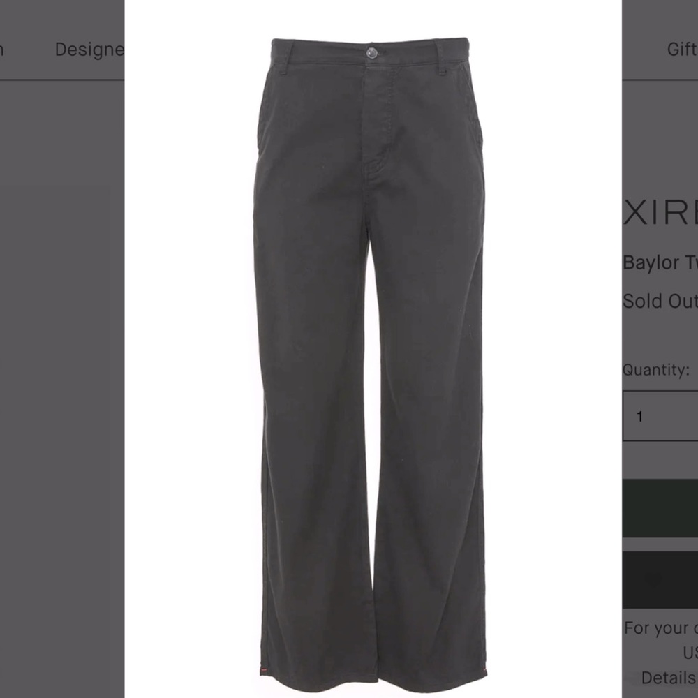 NWOT  Xirena Baylor Twill Pant
